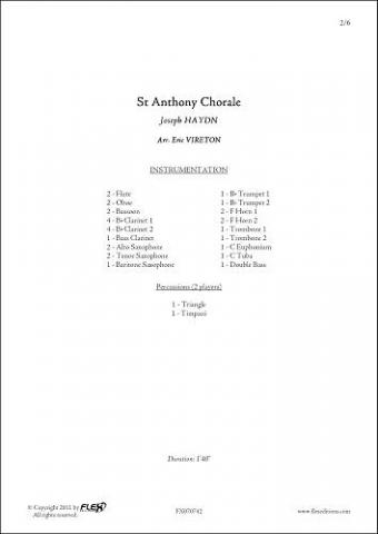 St. Anthony Choral - J. HAYDN - <font color=#666666>Concert Band</font>