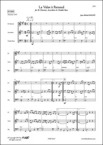 La Valse à Renaud - J.-M. MAURY - <font color=#666666>Clarinet, Accordion & Double Bass</font>