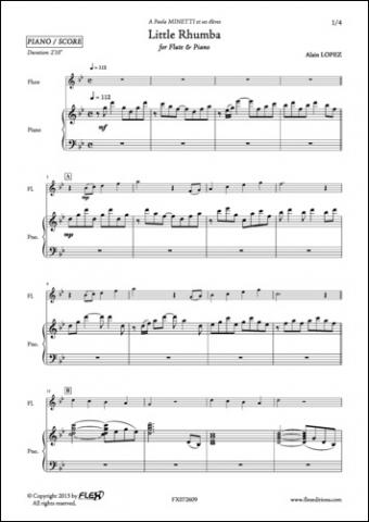 Little Rhumba - A. LOPEZ - <font color=#666666>Flute and Piano</font>