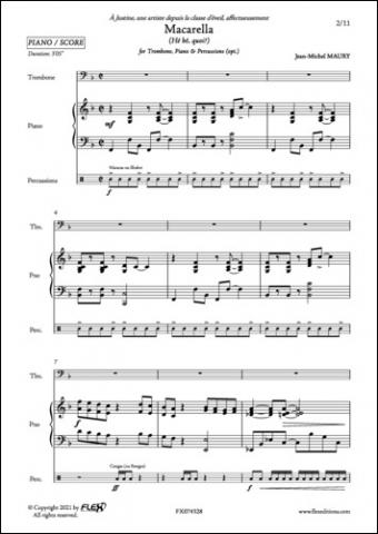 Macarella - J.-M. MAURY - <font color=#666666>Trombone and Piano</font>