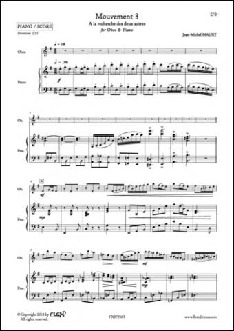 Mouvement 3 - J.-M. MAURY - <font color=#666666>Oboe and Piano</font>