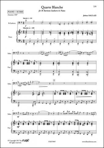 Quarte Blanche - J. NAULAIS - <font color=#666666>Baritone Saxhorn and Piano</font>