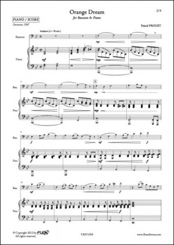 Orange Dream - P. PROUST - <font color=#666666>Bassoon and Piano</font>