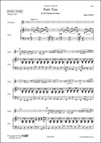 Petit Trot - A. LOPEZ - <font color=#666666>Clarinet and Piano</font>
