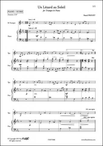 Un Lézard au Soleil - P. PROUST - <font color=#666666>Trumpet and Piano</font>