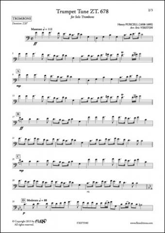 Trumpet Tune - H. PURCELL - <font color=#666666>Solo Trombone</font>