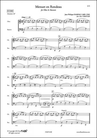 Menuet en Rondeau - J. P. RAMEAU - <font color=#666666>Oboe and Bassoon Duet</font>