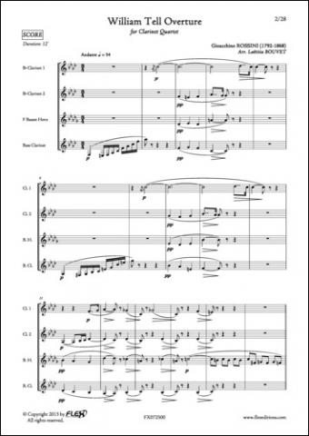 William Tell Overture - G. ROSSINI - <font color=#666666>Clarinet Quartet</font>
