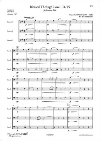 Blessed Through Love - D. 55 - F. SCHUBERT - <font color=#666666>Bassoon Trio</font>