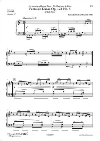 Fantaisie Danse Op. 124 No. 5 - R. SCHUMANN - <font color=#666666>Solo Piano</font>