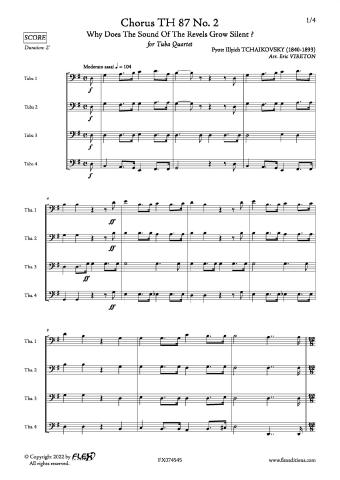 Chorus TH 87 No. 2 - P. I. TCHAIKOVSKY - <font color=#666666>Tuba Quartet</font>