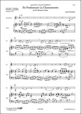 En Fredonnant La Chansonnette - A. TELMAN - <font color=#666666>Clarinet and Piano</font>