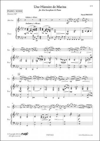 Une Histoire de Marins - P. PROUST - <font color=#666666>Alto Saxophone & Piano</font>