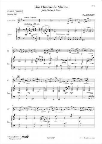 Une Histoire de Marins - P. PROUST - <font color=#666666>Clarinet & Piano</font>