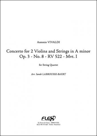 Concerto for 2 Violins and Strings in A minor Op. 3 No. 8 RV 522 Mvt. I - A. VIVALDI - <font color=#666666>String Quartet</font>