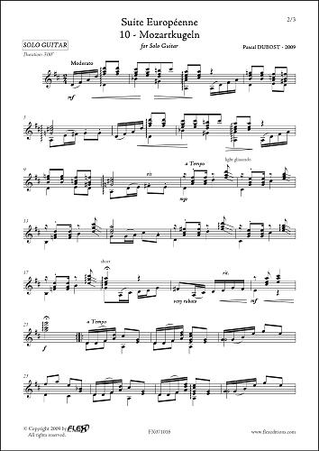 Suite Europeenne - 10 - Mozartkugeln - P. DUBOST - <font color=#666666>Guitare Solo</font>