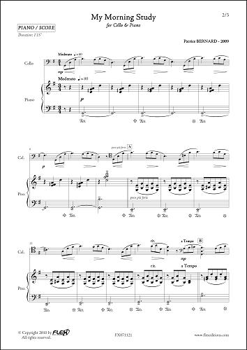 My Morning Study - P. BERNARD - <font color=#666666>Violoncelle & Piano</font>