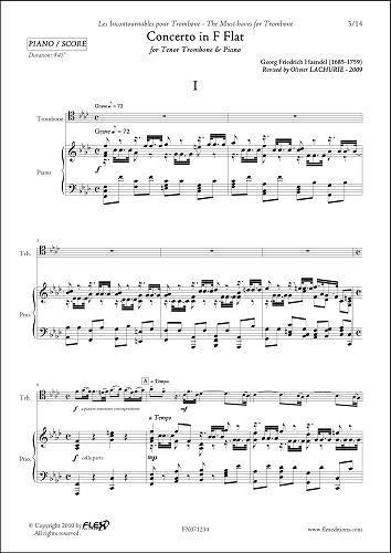 Concerto en Fa mineur -  G.F. HAENDEL - <font color=#666666>Trombone & Piano</font>