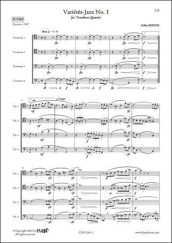 Variétés Jazz No. 1 - G. SENON - <font color=#666666>Quatuor de Trombones</font>