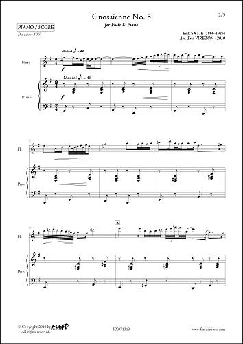 Gnossienne No. 5 - E. SATIE - <font color=#666666>Flûte & Piano</font>