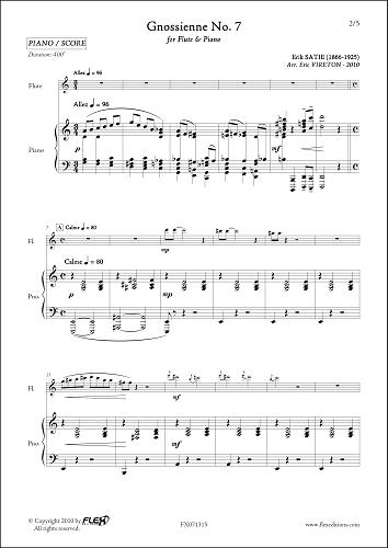 Gnossienne No. 7 - E. SATIE - <font color=#666666>Flûte & Piano</font>