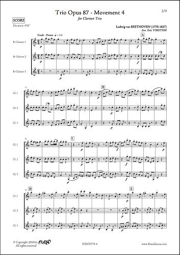 Trio Opus 87 - Mvt 4 - L.V BEETHOVEN - <font color=#666666>Trio de Clarinettes</font>