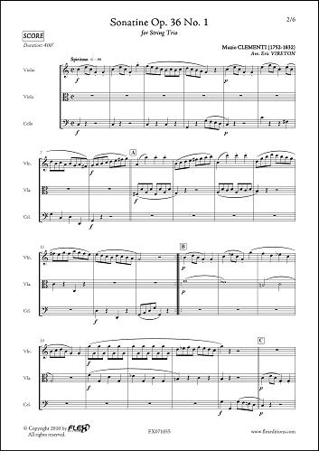Sonatine Opus 36 No. 1 - M. CLEMENTI -  <font color=#666666>Trio à Cordes</font>