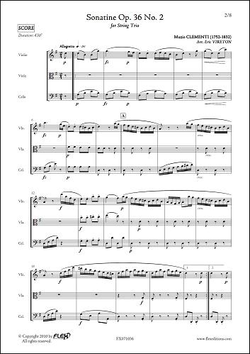 Sonatine Opus 36 No. 2 - M. CLEMENTI -  <font color=#666666>Trio à Cordes</font>