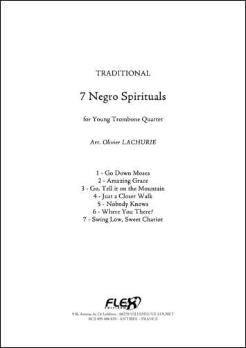 7 Negro Spirituals - TRADITIONNEL - <font color=#666666>Quatuor de Trombones</font>