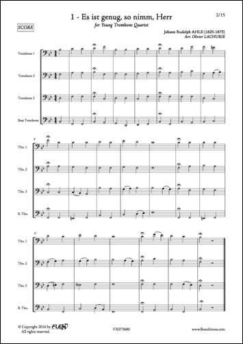 9 Quatuors Classiques pour les Jeunes Trombonistes - O. LACHURIE - <font color=#666666>Quatuor de Trombones</font>