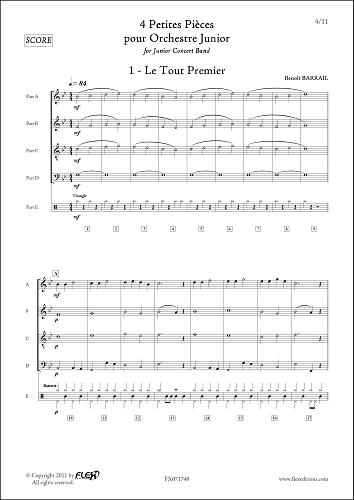 4 Petites Pièces pour Orchestre Junior - B. BARRAIL - <font color=#666666>Orchestre d'Harmonie Junior</font>