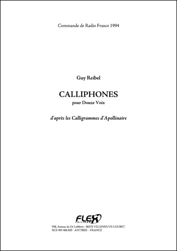 Calliphones - G. REIBEL - <font color=#666666>12 Chanteurs Solistes</font>