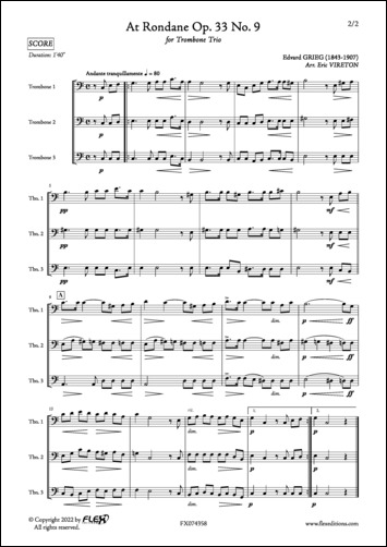 A Rondane - E. GRIEG - <font color=#666666>Trio de Trombones</font>