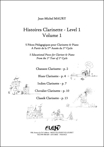 Histoires Clarinette - Niveau 1 - Volume 1 - J.-M. MAURY - <font color=#666666>Clarinette et Piano</font>
