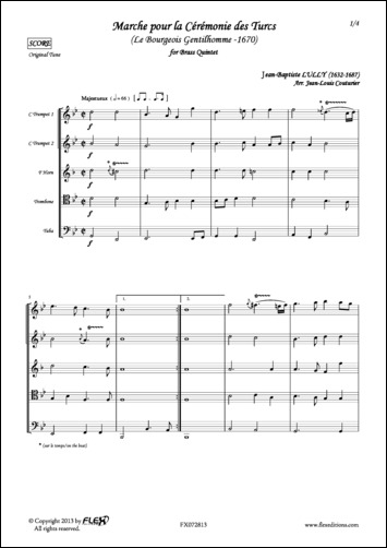 Two Marches - J.-B. LULLY - <font color=#666666>Brass Quintet</font>