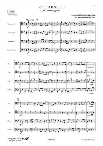 Polichinelle - H. MARECHAL - <font color=#666666>Trombone Quartet</font>