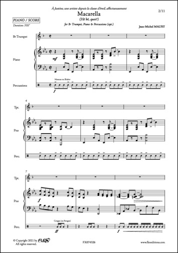 Macarella - J.-M. MAURY - <font color=#666666>Trompette et Piano</font>