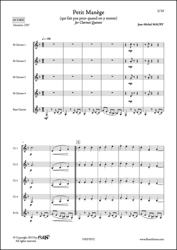 Petit Manège - J.-M. MAURY - <font color=#666666>Quintette de Clarinettes</font>