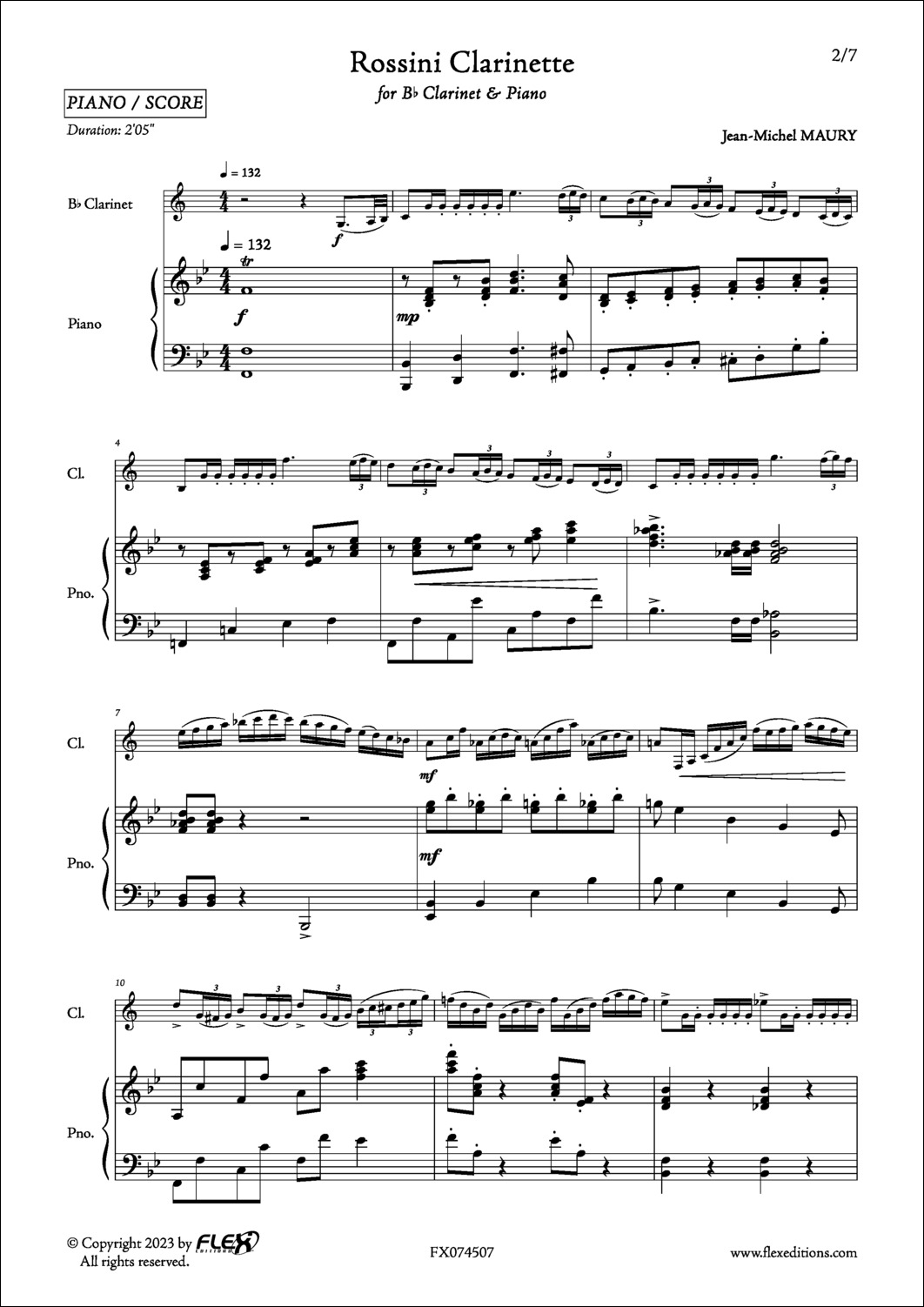 Rossini Clarinette - J.-M. MAURY - <font color=#666666>Clarinette et Piano</font>