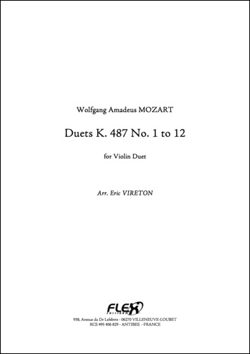 Duet K 487 No. 1 to 12 - W. A. MOZART - <font color=#666666>Violin Duet</font>