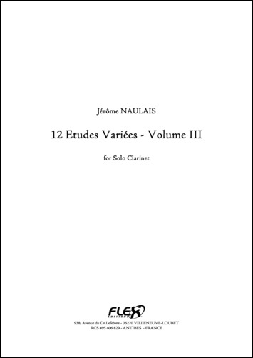12 Etudes Variées - Volume III - J. NAULAIS - <font color=#666666>Clarinette Solo</font>