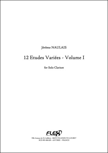 12 Etudes Variées - Volume I - J. NAULAIS - <font color=#666666>Solo Clarinet</font>