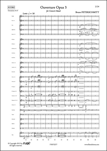 Ouverture Opus 3 - B. PETERSCHMITT - <font color=#666666>Orchestre d'Harmonie</font>