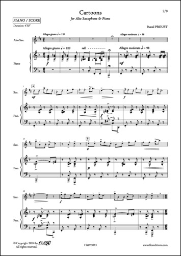 Flûte & Piano P PROUST PARTITION CLASSIQUE Prélude et Giboulées