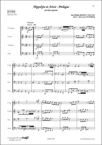 Hippolyte & Aricie - J.-P. RAMEAU - <font color=#666666>Brass Quartet</font>