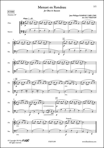 Menuet en Rondeau - J. P. RAMEAU - <font color=#666666>Oboe and Bassoon Duet</font>