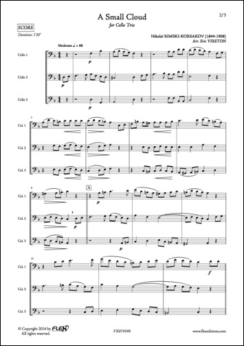 Un Petit Nuage - N. RIMSKI-KORSAKOV - <font color=#666666>Trio de Violoncelles</font>