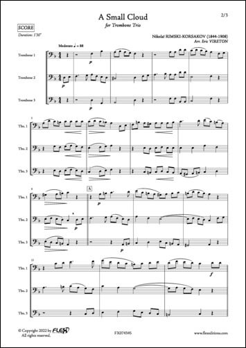 Un Petit Nuage - N. RIMSKI-KORSAKOV - <font color=#666666>Trio de Trombones</font>