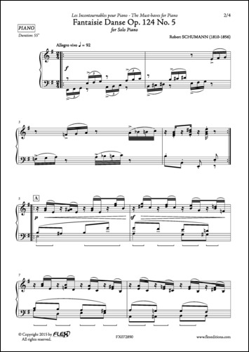 Fantaisie Danse Op. 124 No. 5 - R. SCHUMANN - <font color=#666666>Piano Solo</font>