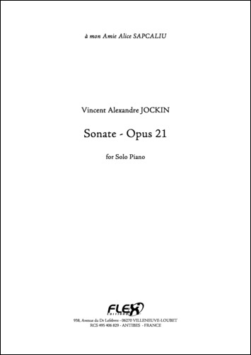 Sonate Opus 21 - V. A. JOCKIN - <font color=#666666>Piano Solo</font>